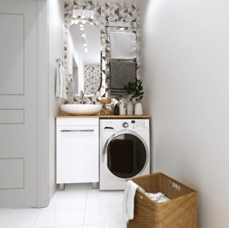 Столешница 110*50 см лдсп цвет дуб с кронштейном левая